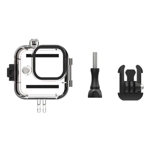 Части на водоустойчивия калъф за GoPro Hero 11 Mini, включително адаптер.