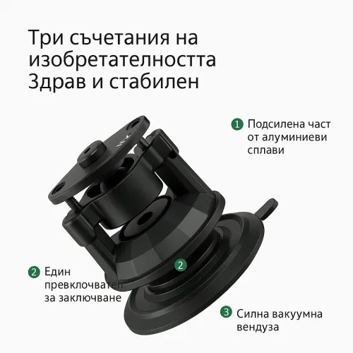 Приблизен план на част от вакуум стойка с описание на функции.