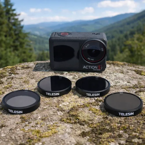 DJI Action 5 с ND филти- ND8, ND16, ND32 и CPL филтър