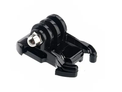 Плосък адаптер за GoPro с бързо освобождаване и 1/4" винт, черен.