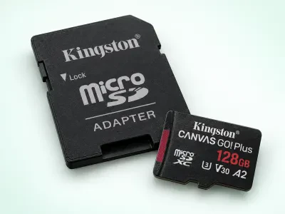 Kingston Canvas Go! Plus Gen 4 128GB microSDXC карта с SD адаптер